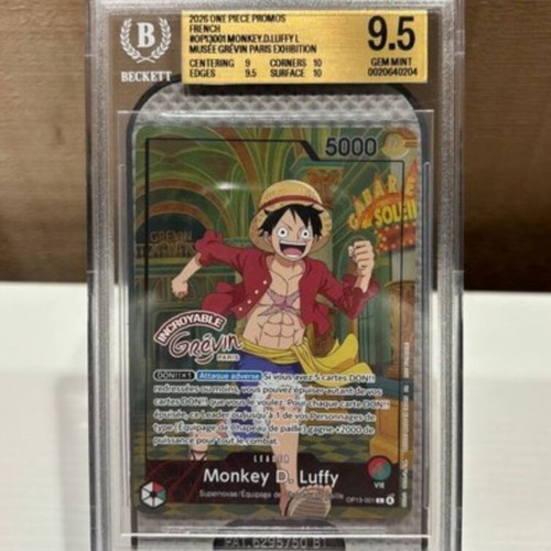 Monkey D. Luffy Musée Grévin Paris exclusive BGS 9.5 gem mint card