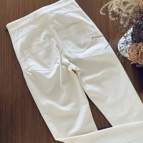 Ioanna Kourbela jeans new, ecru, high-waisted, fitted
