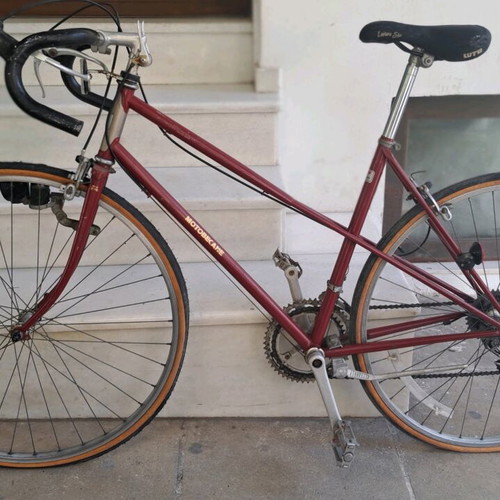 Ποδήλατο γυναικείο Motobecane Vintage μεταχειρισμένο, 27 ιντσών, κόκκινο, με ταχύτητες Suntour