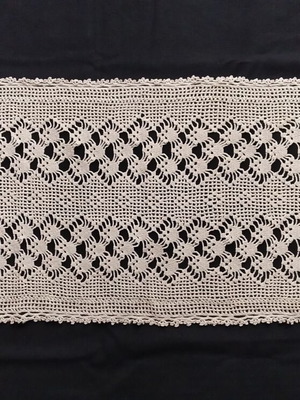 Handmade crochet table runner used 50 x 25 cm