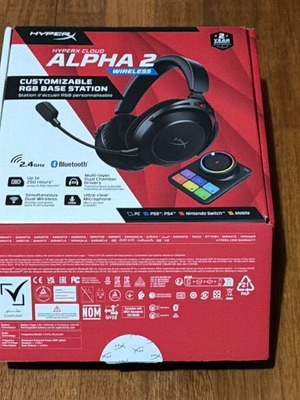 HyperX Cloud Alpha 2 Ασύρματο Over Ear Gaming Headset σαν καινούργιο, ανοιχτό αχρησιμοποίητο