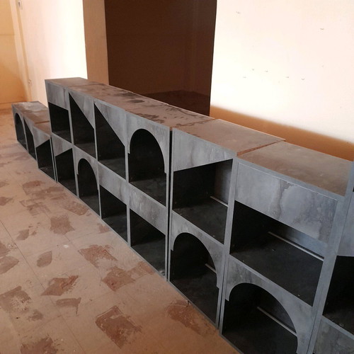 Bar back panel composition used, melamine, 4.80 meters
