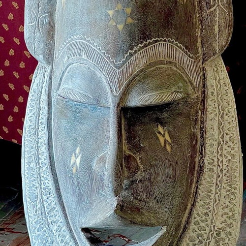Handmade woodcarved mask used from Africa 75x26
