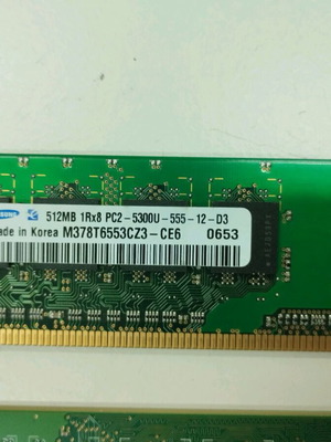 Samsung DDR2 512MB 5300U computer memory cards used