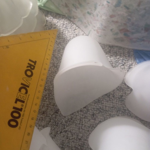 Lamp replacement parts pack of 6, white glass, like new