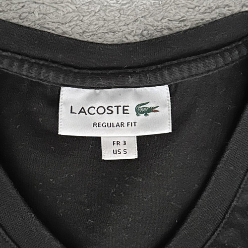 Lacoste men's V-neck t-shirt black size S