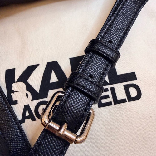 Karl Lagerfeld black backpack used with dust bag