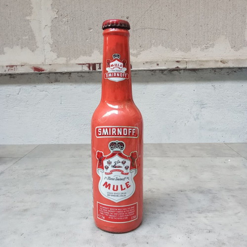 Vintage Smirnoff Mule vodka cocktail bottle from 1990 used