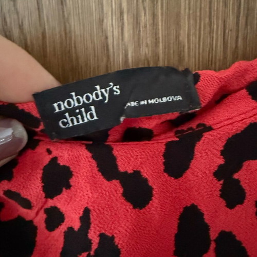 Nobody’s Child red leopard slip dress like new, adjustable straps