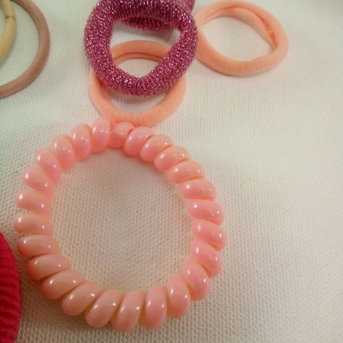 Hair accessory elastics pack all together