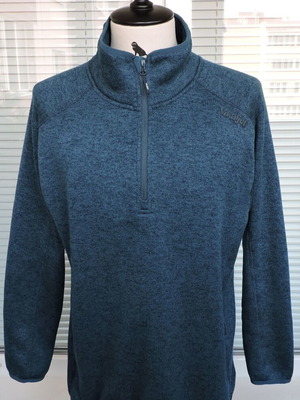 Vikafjell Mens Outdoor 1/4 Zip Pullover Sweater Polar Fleece Blue XL like new
