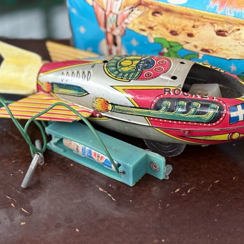 Rocket Greek vintage toy used, with box