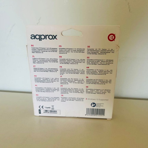 Aqprox PCIE Gigabit Network Card like new, full box