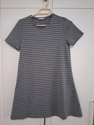 Zara short-sleeve dress like new, gray, size M