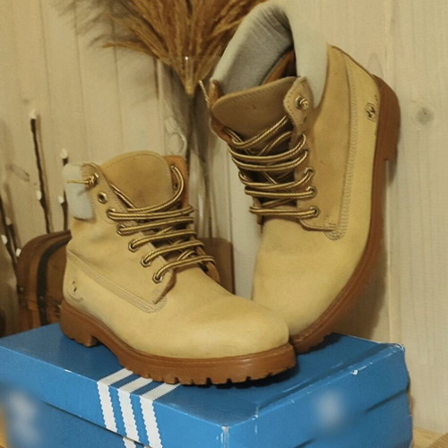 Lumberjack boots used, beige brown, size 43