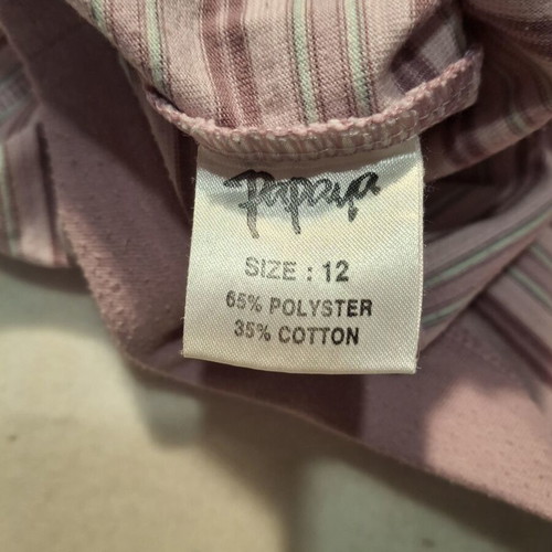 Girls' striped shorts like new, size 12, pink