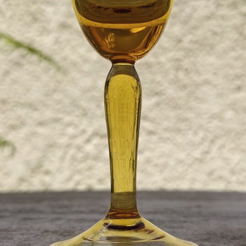 Vintage set of 5 colored liqueur glasses like new
