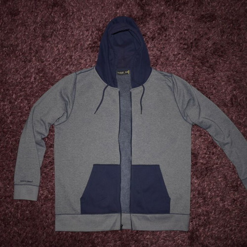 Under Armour Storm Rival Cotton Full Zip Hoody Mens jacket like new XXL gray and blue