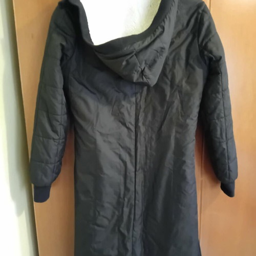 Enter long jacket like new, black and white with lining