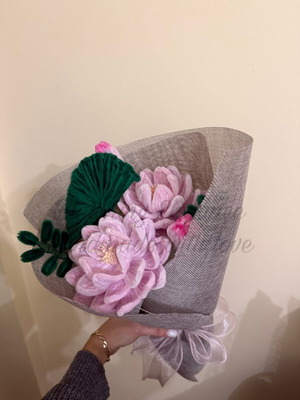 Eternal bouquet of water lilies handmade