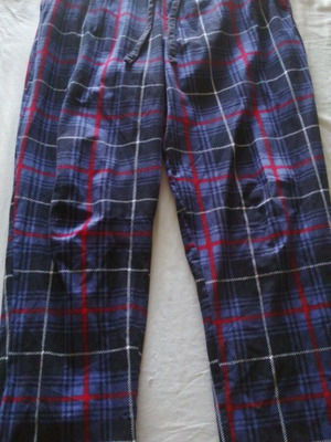Cotton fabric pants with pockets, multicolor, size L