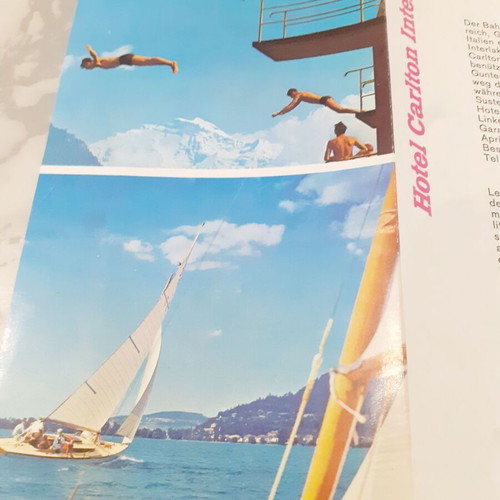 Carlton Interlaken hotel promotional brochure, 1960s Switzerland