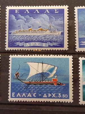 Σειρά γραμματοσήμων Εμπορικής Ναυτιλίας 1958 καινούργια ασφράγιστη χωρίς σαρνιέρα