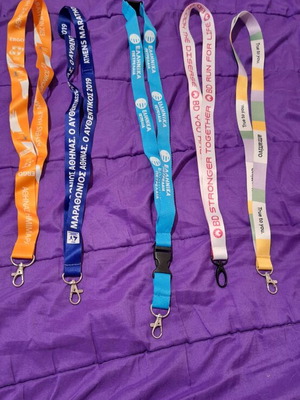 Lanyards new, colorful, pack of 5 pieces