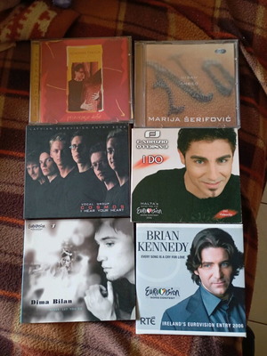 Eurovision and Balkan artists CDs used, set of 6