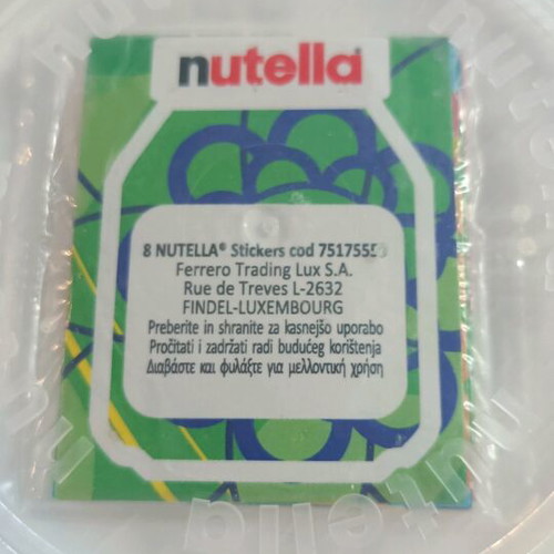 Nutella old glass jar used 750g with gift stickers