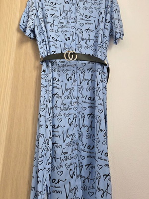 Turquoise shirt dress or long blouse like new with belt