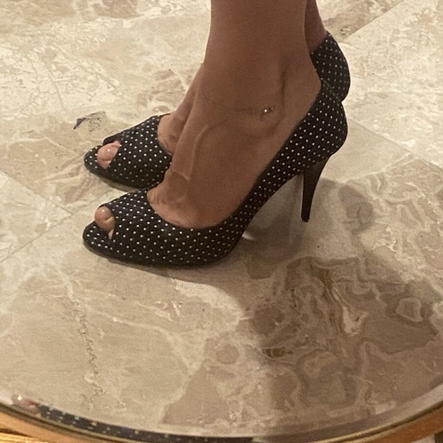Sagiakos Peep Toe Heels Like New, Black and White, Size 37