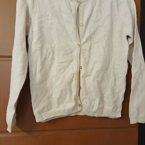 Zara Basic knitted cardigan with gold buttons like new, beige