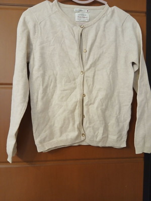 Zara Basic knitted cardigan with gold buttons like new, beige