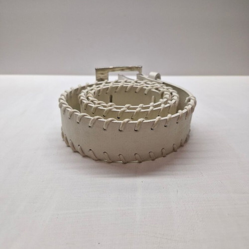 White belt 100 cm like new with decorative details