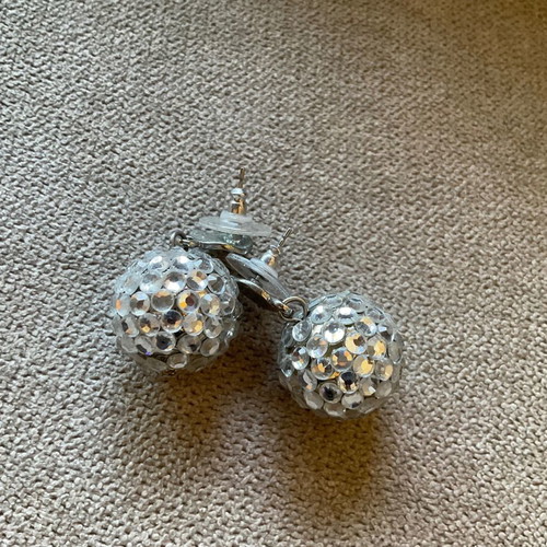 Silver earrings for pierced ears