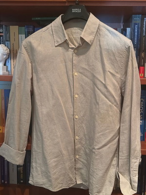 Marks & Spencer linen beige shirt size S regular fit like new