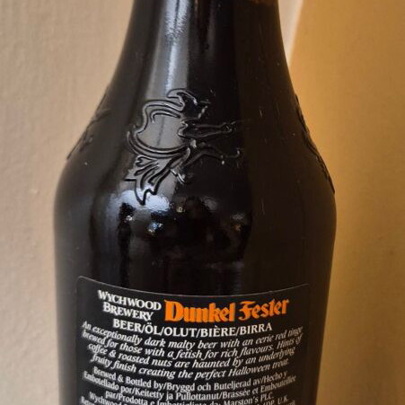 Wychwood Dunkel Fester dark beer bottle, collectible