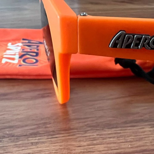 Aperol Spritz Sunglasses new, orange frame with blue lenses