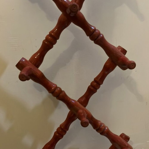 Wooden wall hanger used, in terracotta color