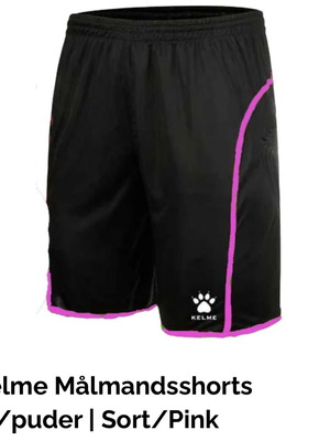 Kelme goalkeeper shorts with side padding, black and pink