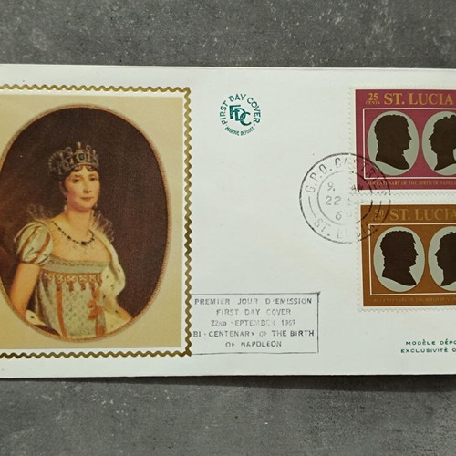 TWO FDC COMMEMORATIVE FIRST DAY COVERS OF SAINT LOUKIA (NAPOLEON AND JOSEPHINE)