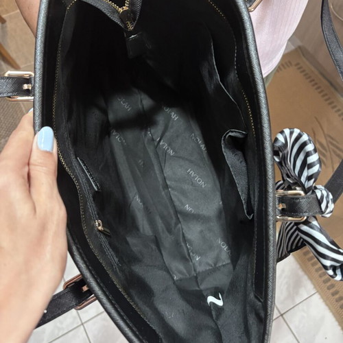 Nolah shoulder bag new, black with scarf
