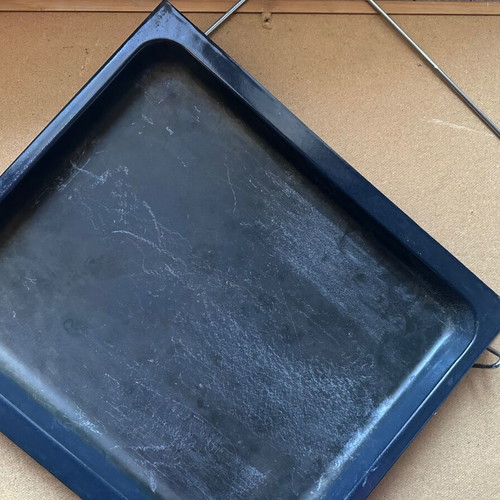 Old baking tray used