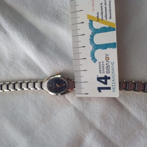 Women's wristwatch, gold and silver tone
