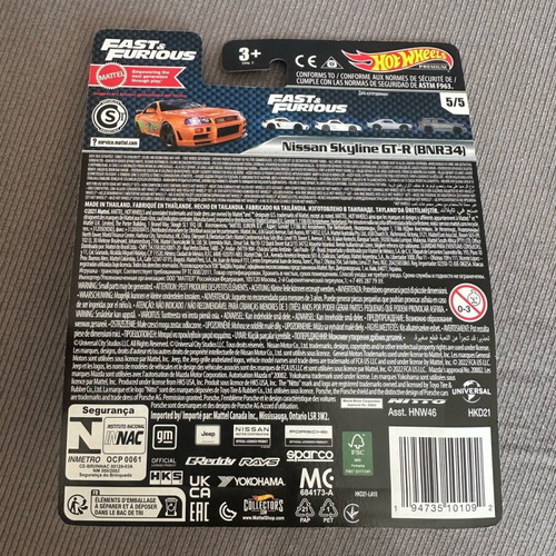 Hot Wheels Nissan Skyline GT-R (BNR34) new collector car