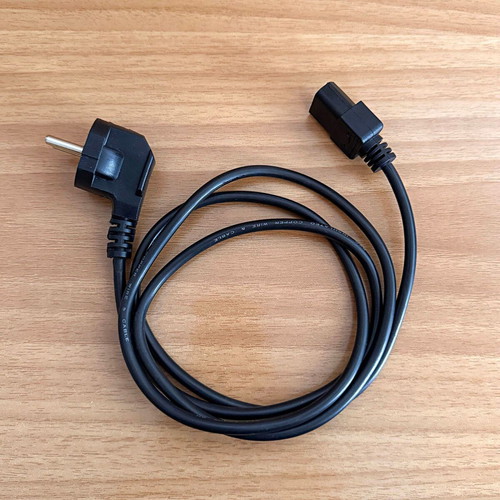 Power cable used, black, 1.5 meters