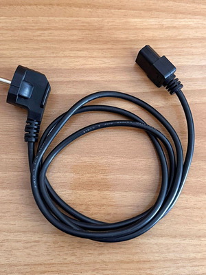 Power cable used, black, 1.5 meters