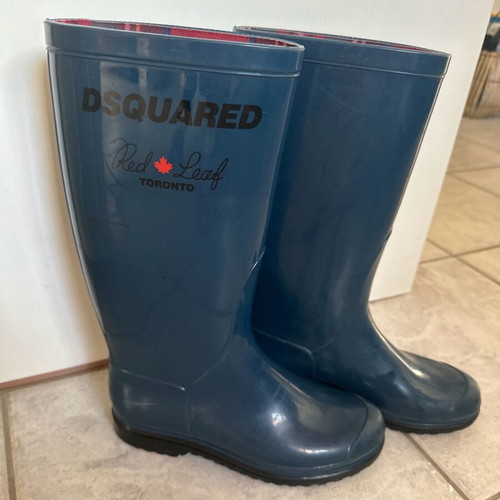 Dsquared blue rain boots used, size 37