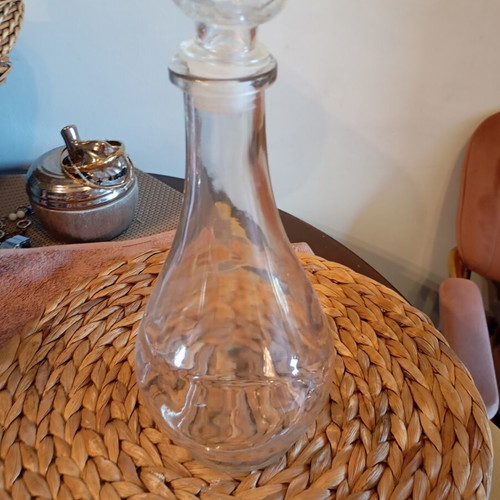 Vintage glass decanter like new, thick glass